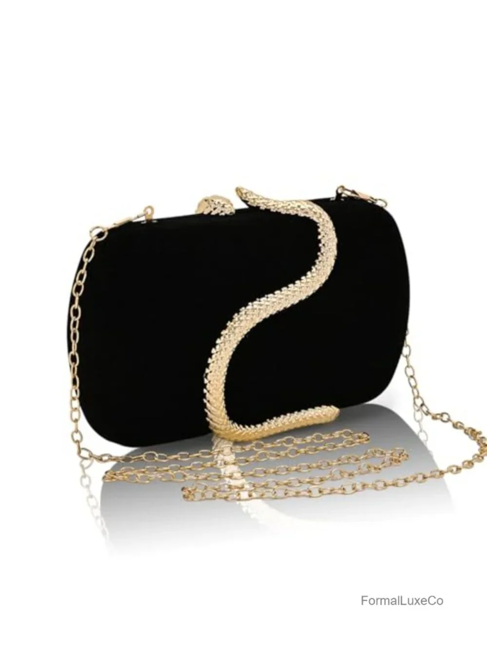 Women's Velvet Evening Clutch Purse with Chain Shoulder Bag Formal Handbag